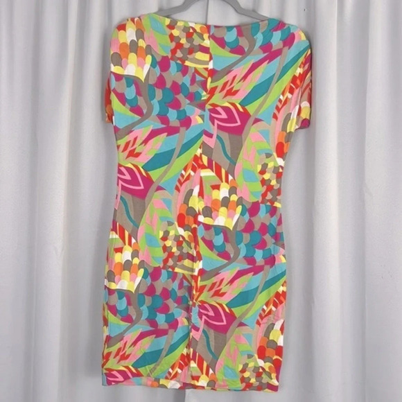 Trina Turk Arena Jersey Dress Neon Colors Size Small - Picture 3 of 7